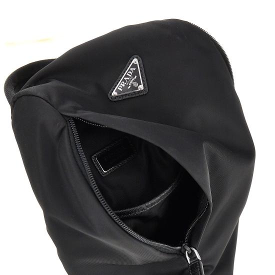 26FW 프라다 리나일론 사피아노 레더 백팩 2VZ1292DMG Black - PRADA