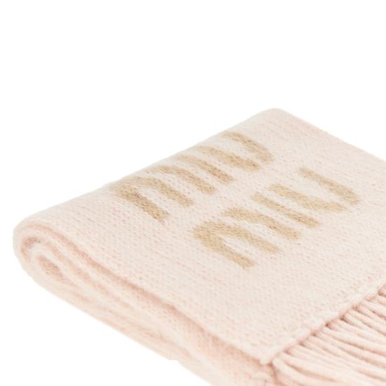 26FW 미우미우 울 모헤어 머플러 5FS0622CDQ Pink - MIU MIU