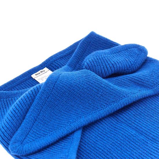 26FW 미우미우 울 캐시미어 블렌드 니트 5FS2002F8S Blue - MIU MIU