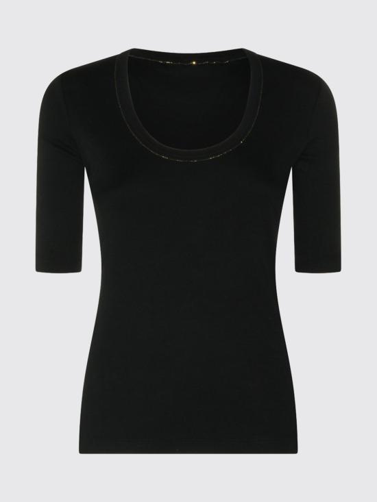 26FW 파비아나 필리피 반팔 티셔츠 JED216F603L896 825 Black - FABIANA FILIPPI