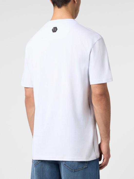 26FW 필립 플레인 반팔 티셔츠 FAFCMTK9203PJY002N 01 White - PHILIPP PLEIN