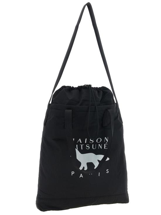  메종키츠네 토트백 메종 키츠네 블랙 나일론 - MAISON KITSUNE