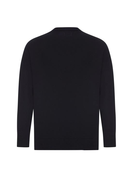 26FW 씨피 컴퍼니 렌즈 와펜 크루넥 니트 21CMKN069A 005528A 999 BLACK DOM - C.P. COMPANY