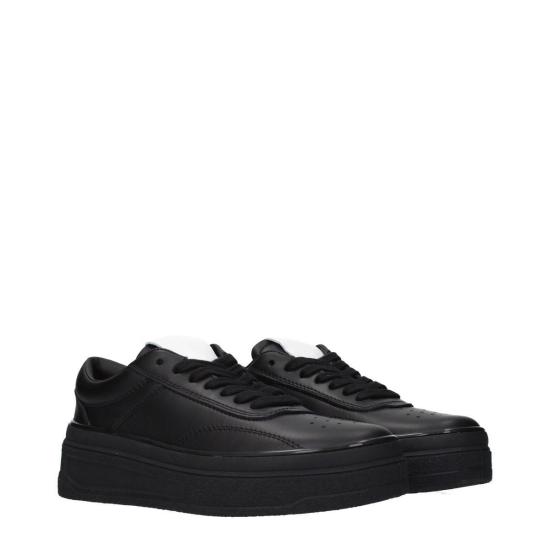  질샌더 스니커즈 질 샌더 가죽 플랫폼  블랙 - JIL SANDER