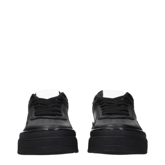  질샌더 스니커즈 질 샌더 가죽 플랫폼  블랙 - JIL SANDER