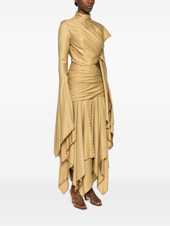 26FW 짐머만 숏 원피스 0449D F261CHPR GOLD - ZIMMERMANN