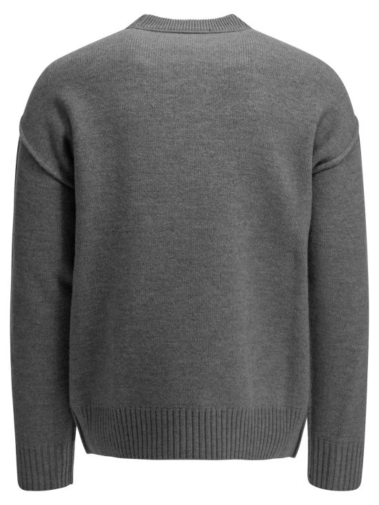 26FW 아미 빅 하트 울 크루넥 스웨터 UKS838 018A273 Grey - AMI