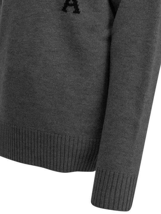 26FW 아미 빅 하트 울 크루넥 스웨터 UKS838 018A273 Grey - AMI