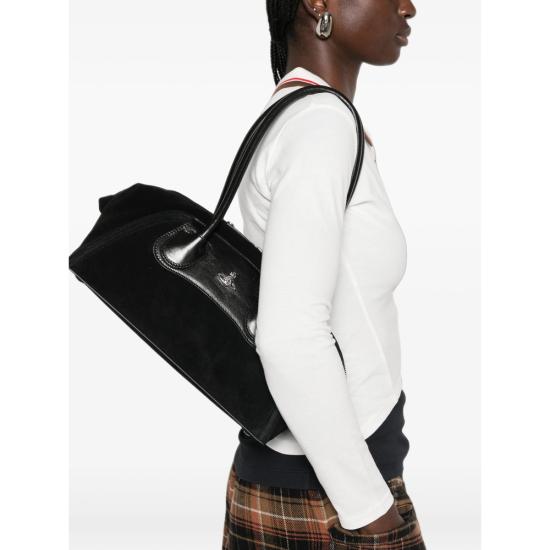26FW 비비안웨스트우드 사피아노 레더 숄더백 4703000LW L00AW N401 BLACK DOM - VIVIENNE WESTWOOD