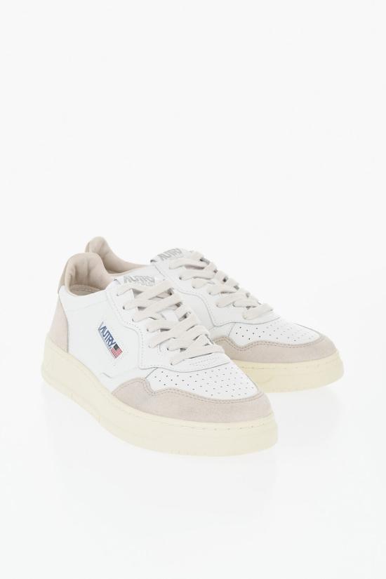  오트리 메달리스트 로우 레더 스니커즈 AULWLS58 Beige Bianco