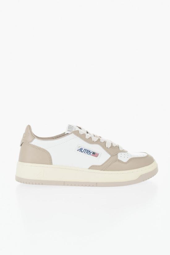  오트리 메달리스트 로우 레더 스니커즈 AULWWB51 Beige Bianco - AUTRY
