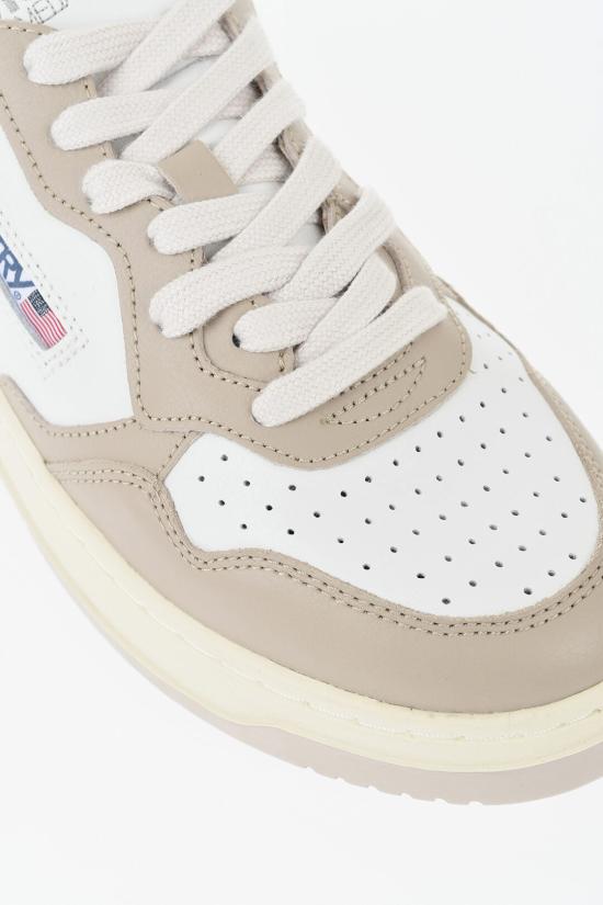  오트리 메달리스트 로우 레더 스니커즈 AULWWB51 Beige Bianco - AUTRY