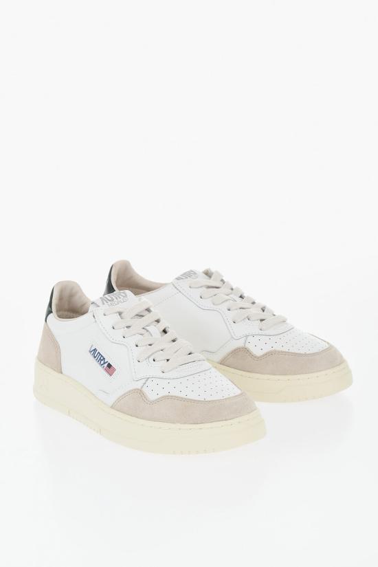  오트리 메달리스트 로우 레더 스니커즈 AULWLS56 Beige Bianco