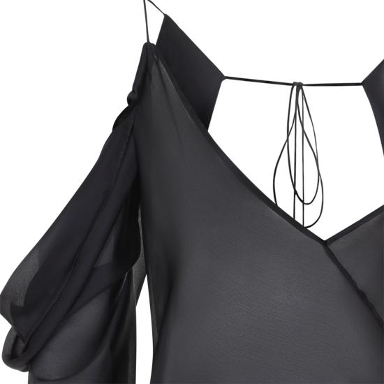 26FW 로베르토 카발리 미디 원피스 XWT129CC001 05051 BLACK - ROBERTO CAVALLI