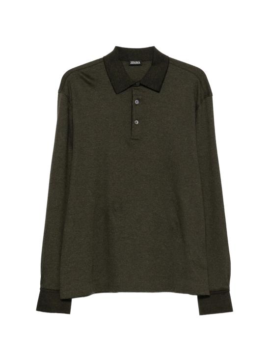 26FW 에르메네질도제냐 폴로 티셔츠 UI394A4I7394V9 VERDE