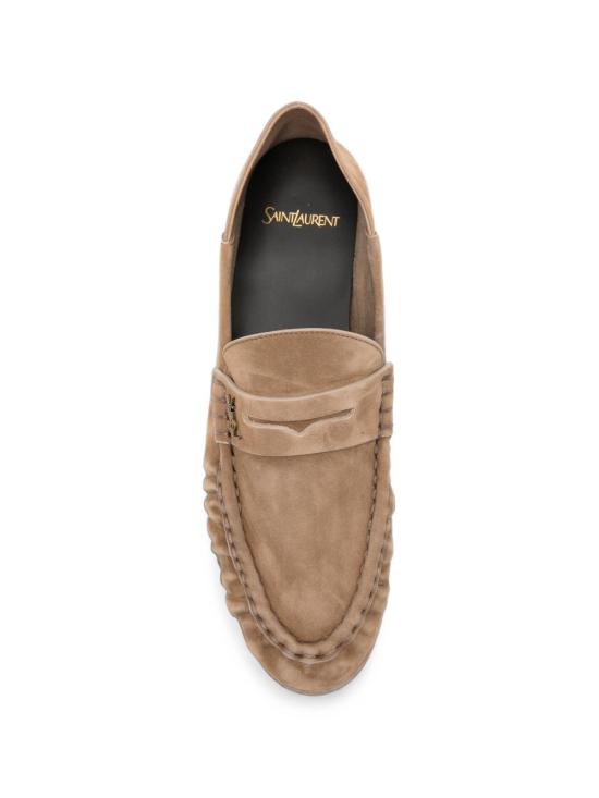 26FW 생로랑 카산드라 스웨이드 로퍼 A006OM27DTT9741 BEIGE - SAINT LAURENT