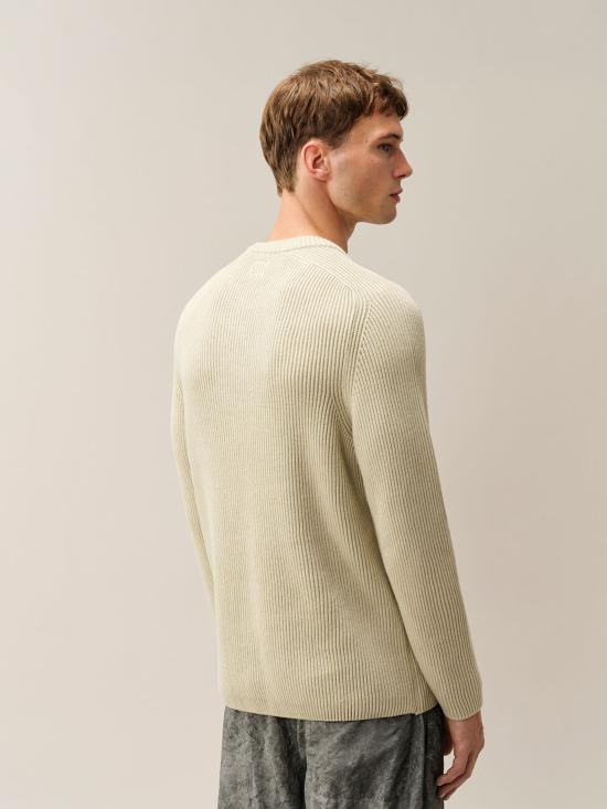 26FW 씨피 컴퍼니 풀 립 코튼 나일론 렌즈 크루넥 스웨터 21CMKN101A006608A120 BEIGE - C.P. COMPANY