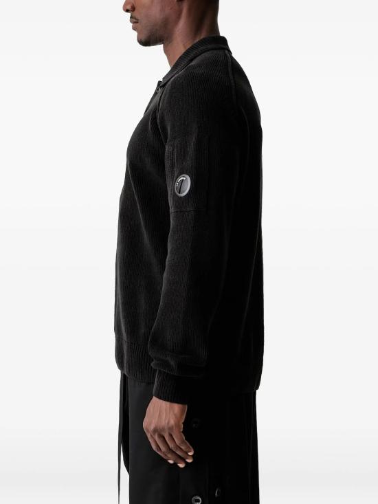 26FW 씨피 컴퍼니 셔닐 코튼 폴로 니트 21CMKN198A005558G999 NERO - C.P. COMPANY