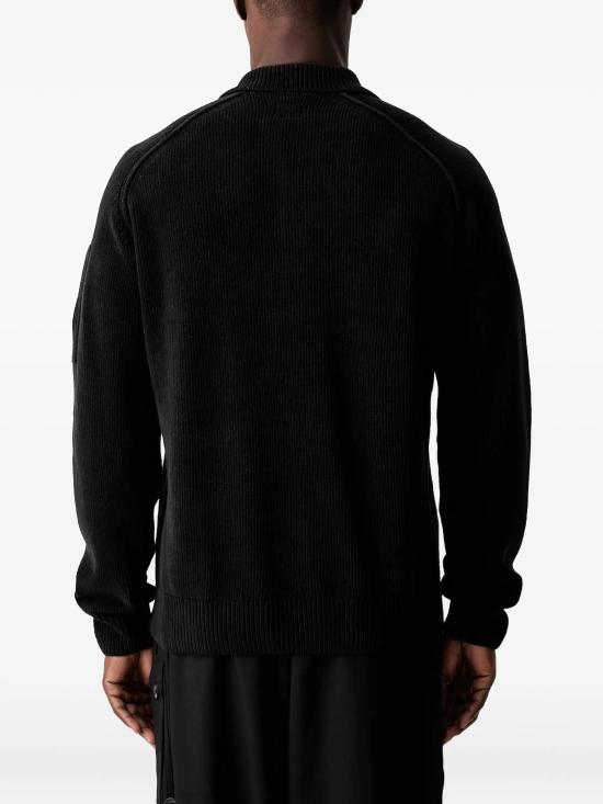26FW 씨피 컴퍼니 셔닐 코튼 폴로 니트 21CMKN198A005558G999 NERO - C.P. COMPANY