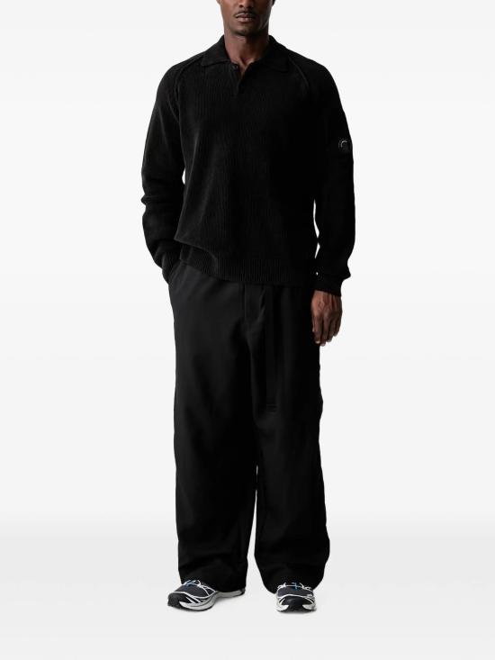 26FW 씨피 컴퍼니 셔닐 코튼 폴로 니트 21CMKN198A005558G999 NERO - C.P. COMPANY