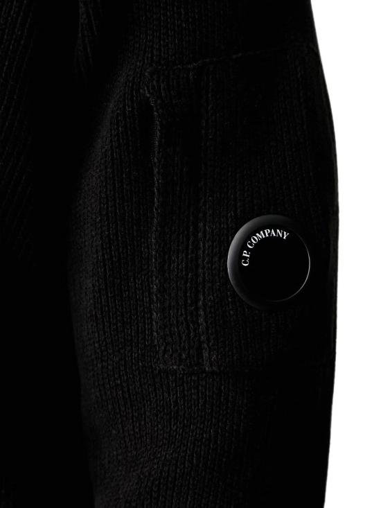 26FW 씨피 컴퍼니 셔닐 코튼 폴로 니트 21CMKN198A005558G999 NERO - C.P. COMPANY