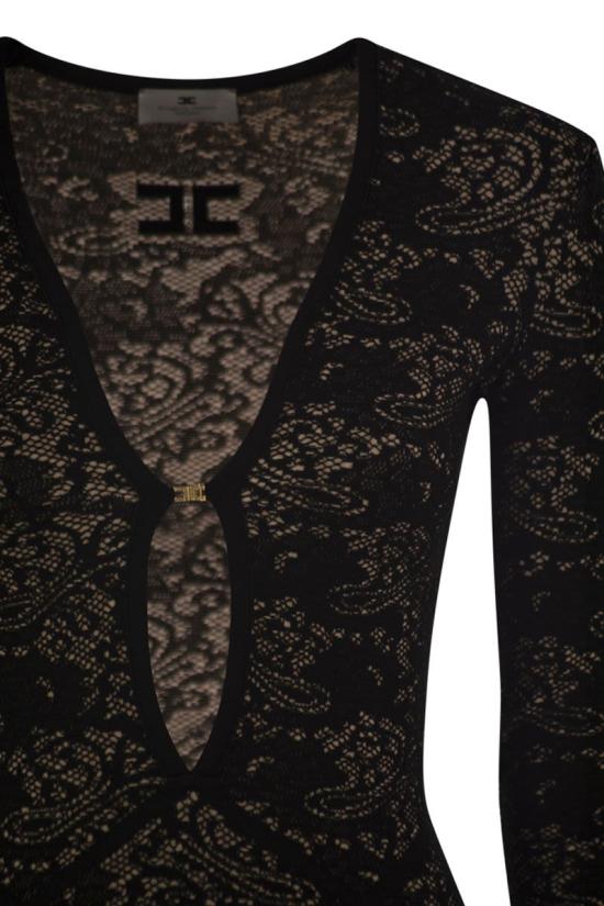 26FW 엘리자베타프랜치 미디 원피스 AM26Q66E2 FR9 BLACK - ELISABETTA FRANCHI