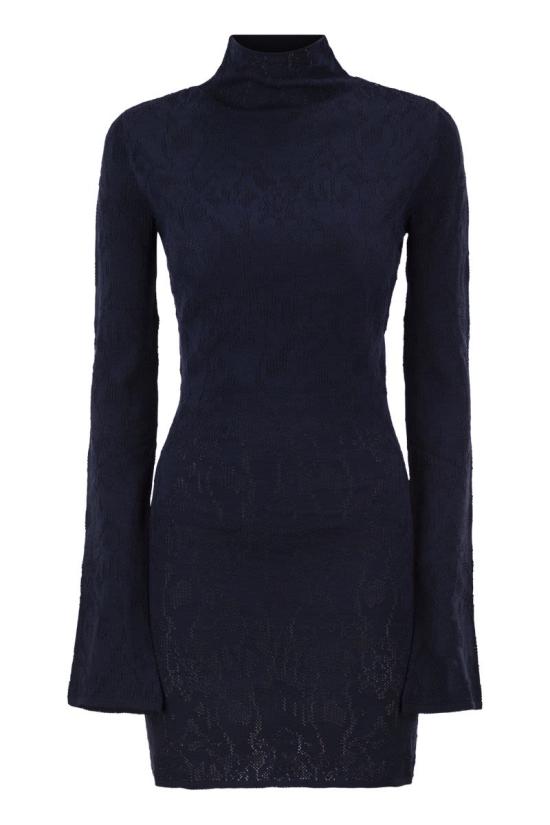 26FW 돈답 미디 원피스 DA620M01068D002DD 890 BLUE