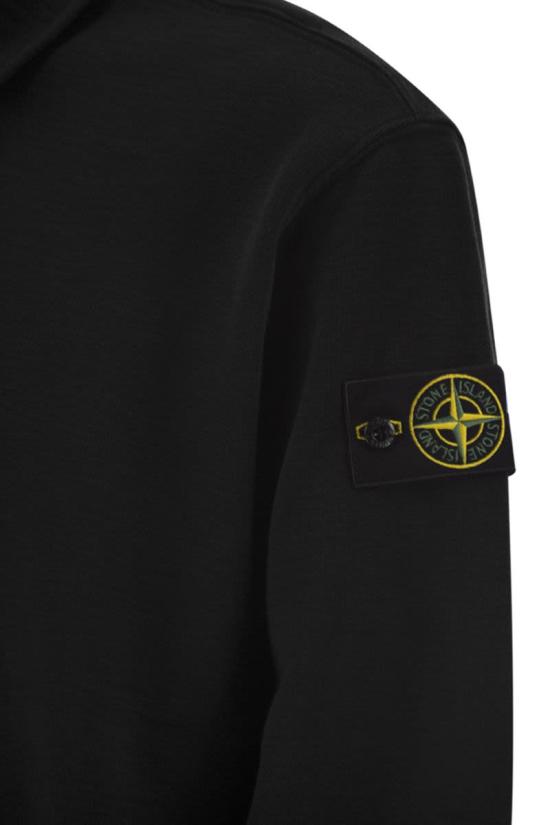26FW 스톤 아일랜드 튜블라 코튼 플리스 폴로 스웨트셔츠 L2S156100054S0458 V0029 BLACK - STONE ISLAND
