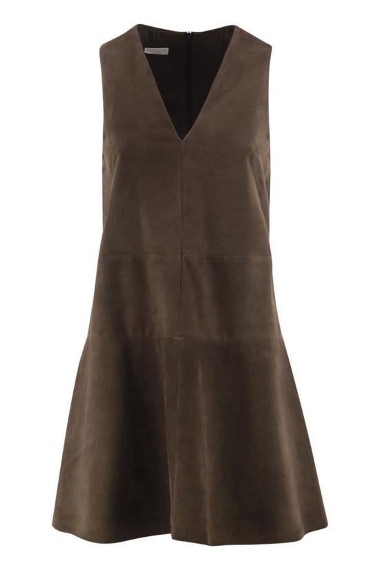 26FW 브루넬로 쿠치넬리 미디 원피스 M0CLFA5544 C1129 DARK BROWN