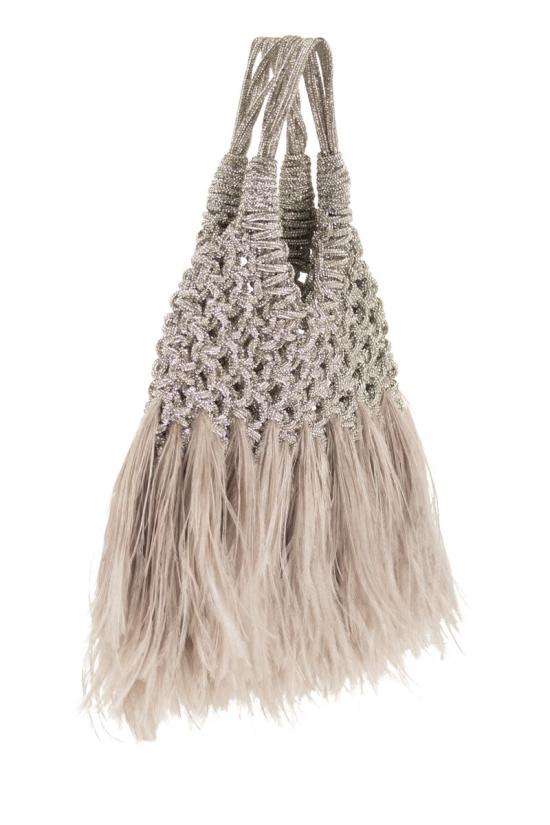  히보우라마 토트백 VANNIFIQUE PLUMES CRYSTAL LIGHT GREY CRYSTALLIGHTGREY - HIBOURAMA