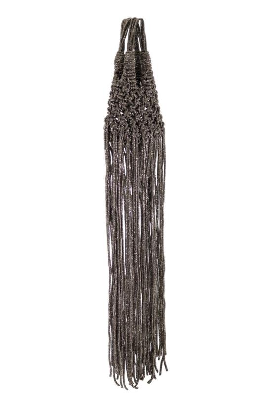  히보우라마 토트백 VANNIFIQUE MINI FRINGE HEMATITE ANTHRACITE - HIBOURAMA