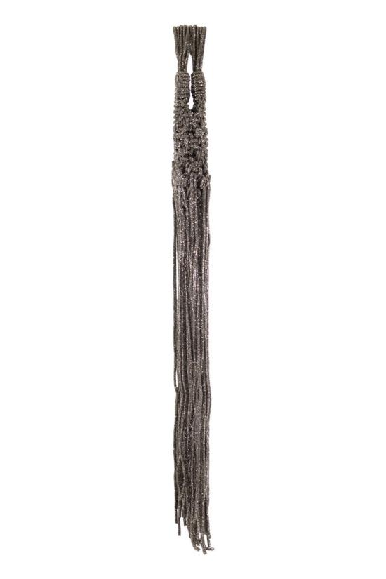  히보우라마 토트백 VANNIFIQUE MINI FRINGE HEMATITE ANTHRACITE - HIBOURAMA
