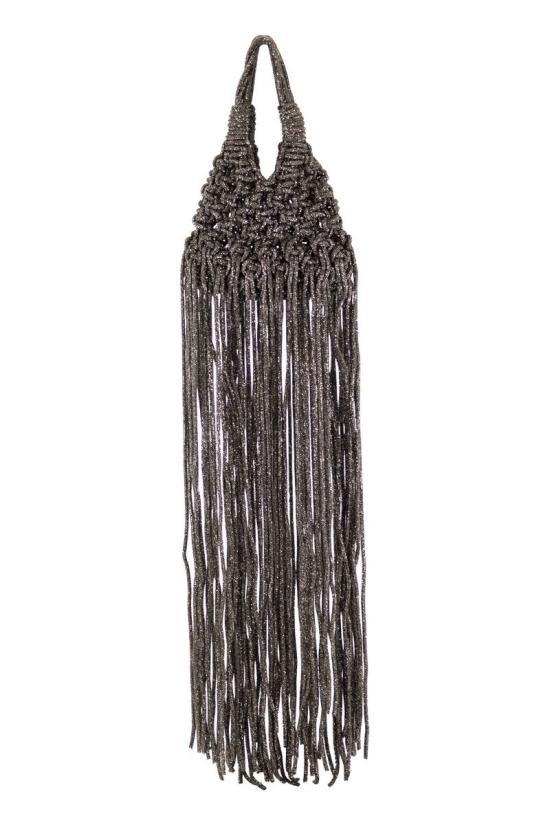  히보우라마 토트백 VANNIFIQUE MINI FRINGE HEMATITE ANTHRACITE - HIBOURAMA