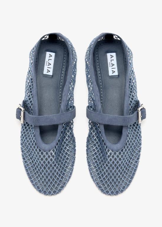 26FW 알라이아 플랫 슈즈 AA3A029A023U95 AZUL - ALAIA