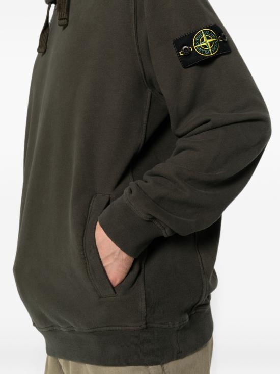 26FW 스톤 아일랜드 오가닉 코튼 플리스 후드 L2S156100048S0A20 V0078COALGREY - STONE ISLAND
