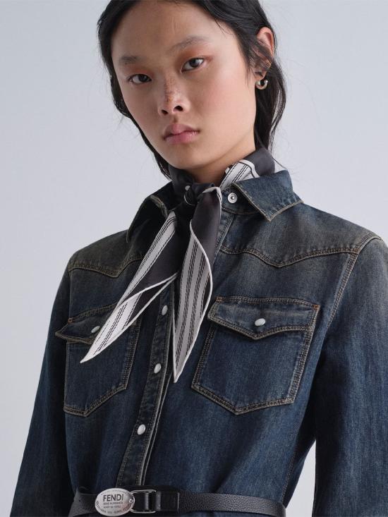 26FW 펜디 머플러/스카프 FXT167B1V7 F0QA1 BLACK - FENDI