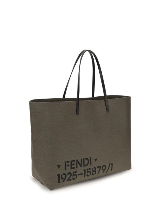 26FW 펜디 롤 라지 스텐실 프린트 캔버스 백 7VA704B209 F0ZPQ GREEN - FENDI