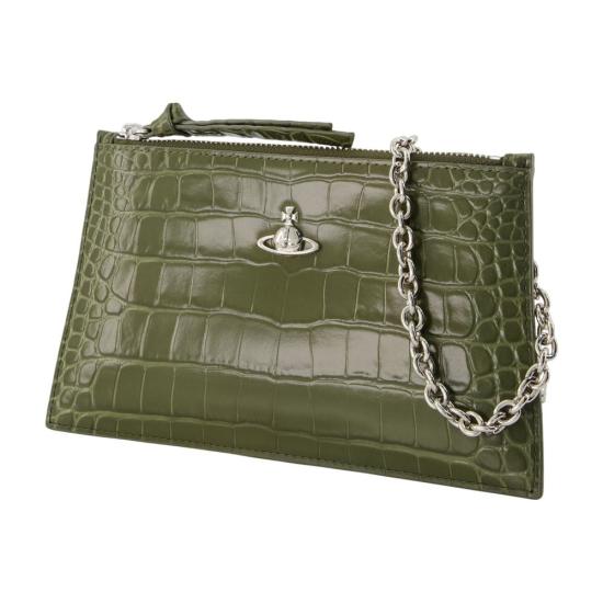 26FW 비비안웨스트우드 클러치/파우치 5B01000CWL0098M404 KHAKI - VIVIENNE WESTWOOD