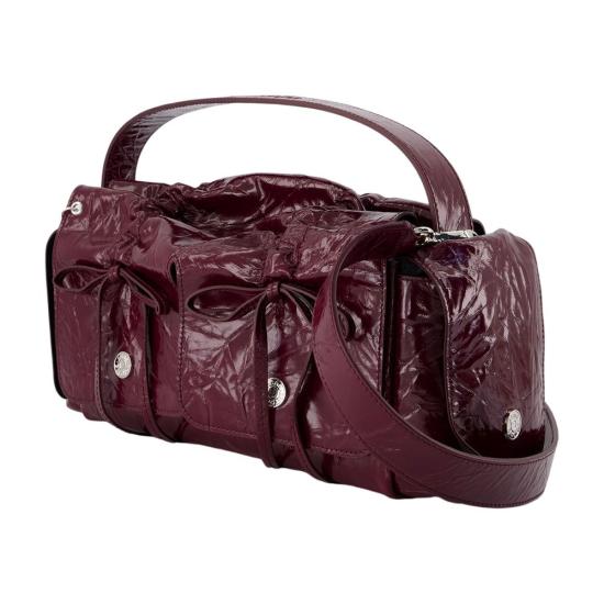 26FW 아크네 스튜디오 멀티포켓 페이턴트 숄더백 C10312ACR BURGUNDY - ACNE STUDIOS