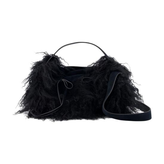 26FW 아크네 스튜디오 멀티포켓 시어링 숄더백 C10317900 BLACK