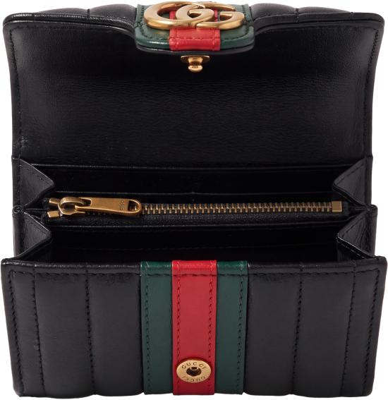 26FW 구찌 젯셋 GG 마몽 바이폴드 카드 케이스 A006X3AAHA41068 black - GUCCI