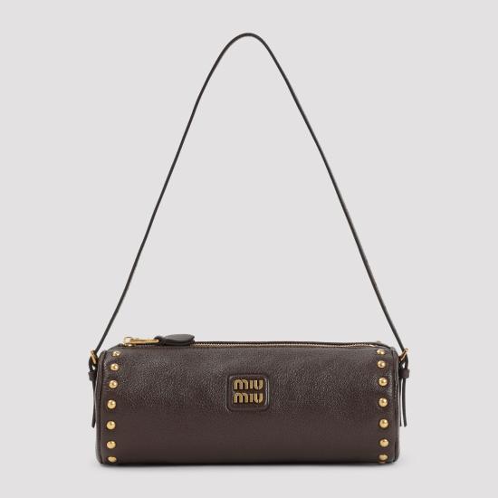 26FW 미우미우 로고 나파 레더 파우치백 5NE8512ZSQF0343 brown - MIU MIU