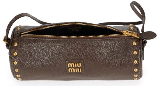 26FW 미우미우 로고 나파 레더 파우치백 5NE8512ZSQF0343 brown - MIU MIU