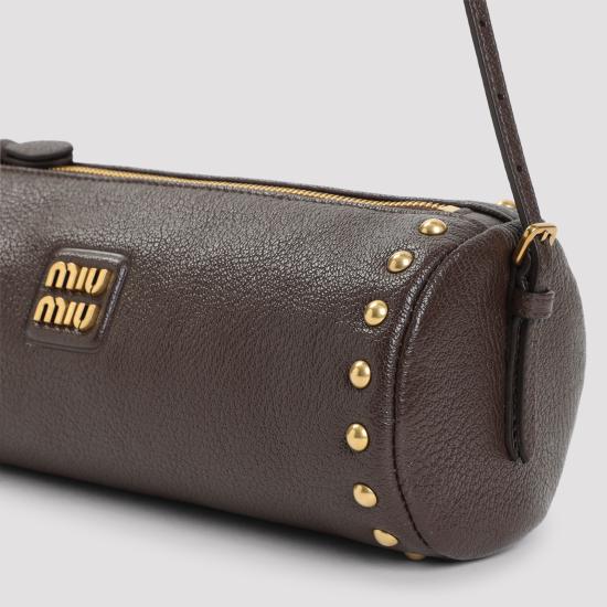 26FW 미우미우 로고 나파 레더 파우치백 5NE8512ZSQF0343 brown - MIU MIU