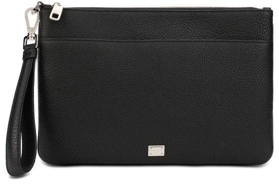 26FW 돌체앤가바나 레더 토일레트리 클러치 BP3294A3P1580999 black - DOLCE & GABBANA
