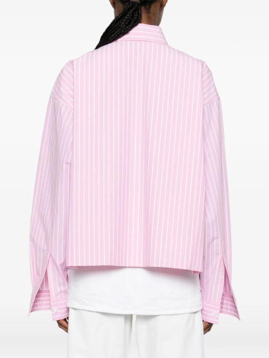 26SS 발렌시아가 스트라이프 팝린 셔츠 857837TPM265621 Pink - BALENCIAGA