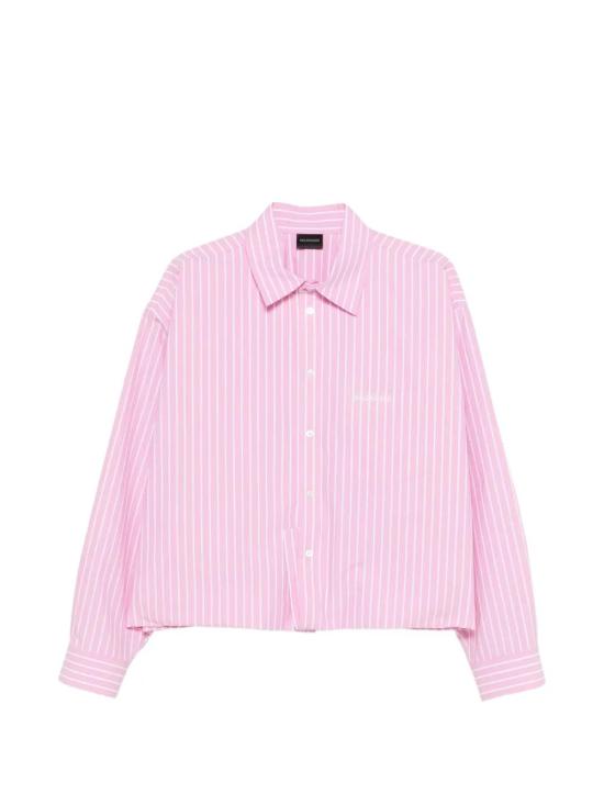 26SS 발렌시아가 스트라이프 팝린 셔츠 857837TPM265621 Pink