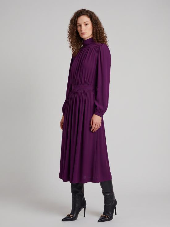 26FW 구찌 미디 원피스 865091ZAU2Q 5522 PURPLE - GUCCI