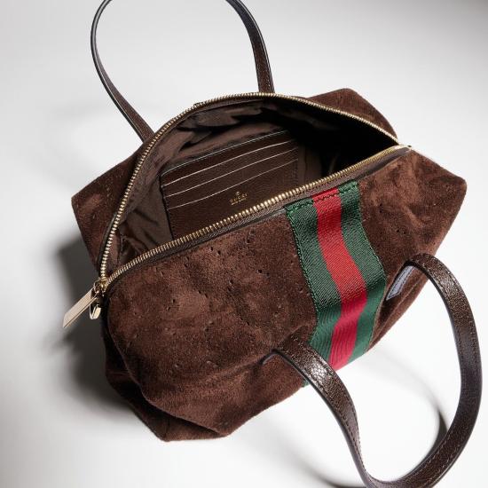 26FW 구찌 웹 스몰 보스턴백 A0070TAAHCC 2147 BROWN - GUCCI