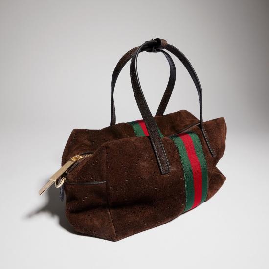 26FW 구찌 웹 스몰 보스턴백 A0070TAAHCC 2147 BROWN - GUCCI